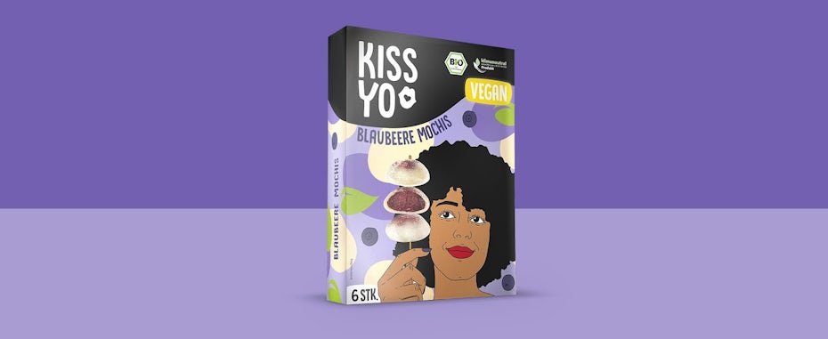 Kissyo mochi ice cream packaging design