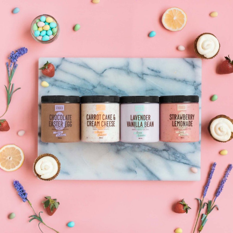 pastel colored ice cream packaging variations