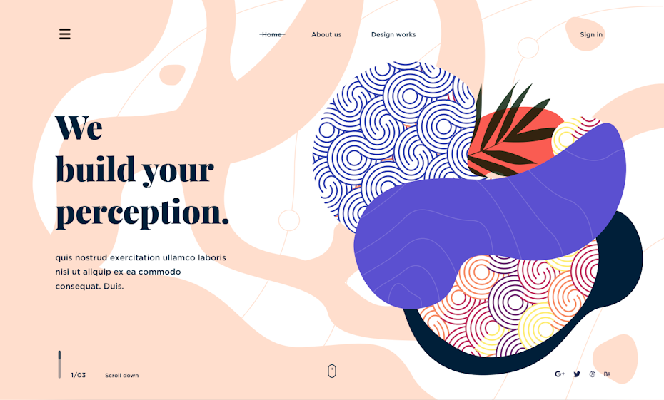a brand’s website about perception
