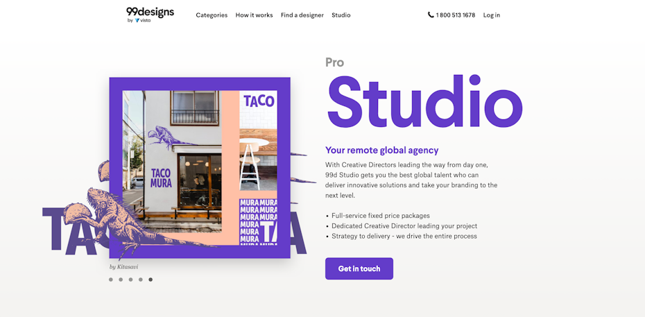 99designs studio home page