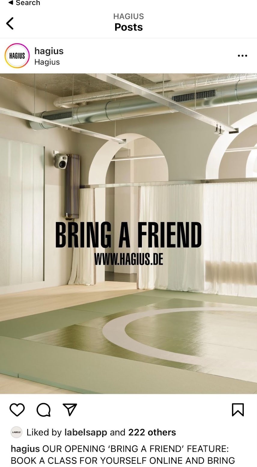 hagius bring a friend post