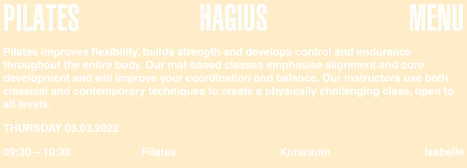 pilates class hagius