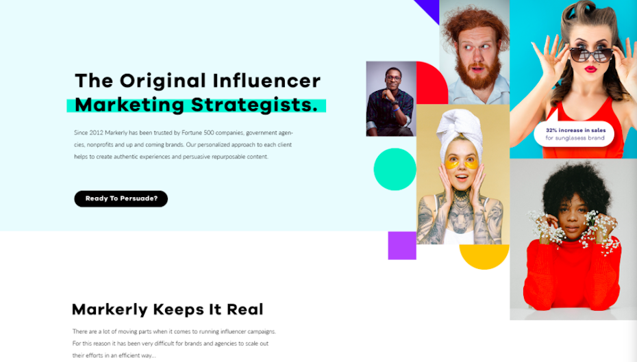 a website for influencer marketing