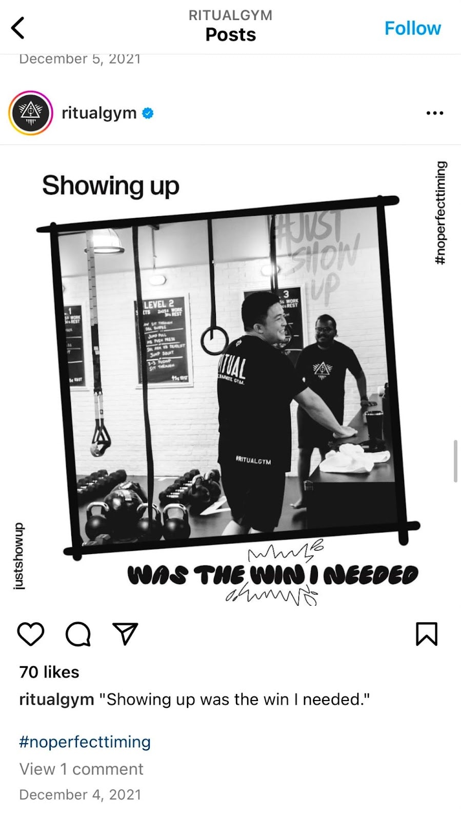 ritual gym instagram