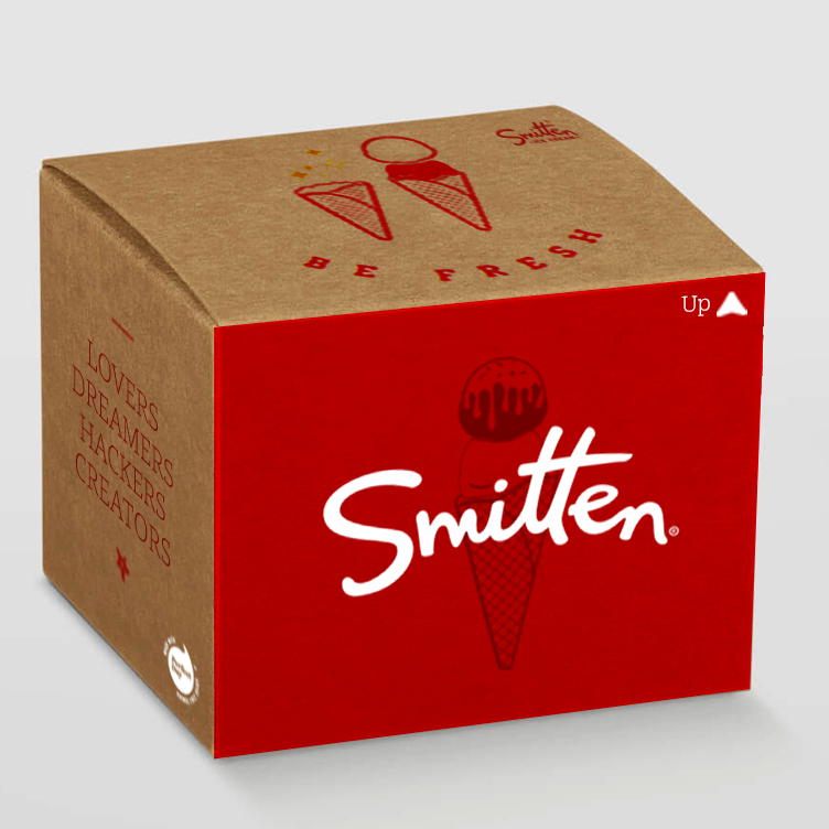 Smitten ice cream box design