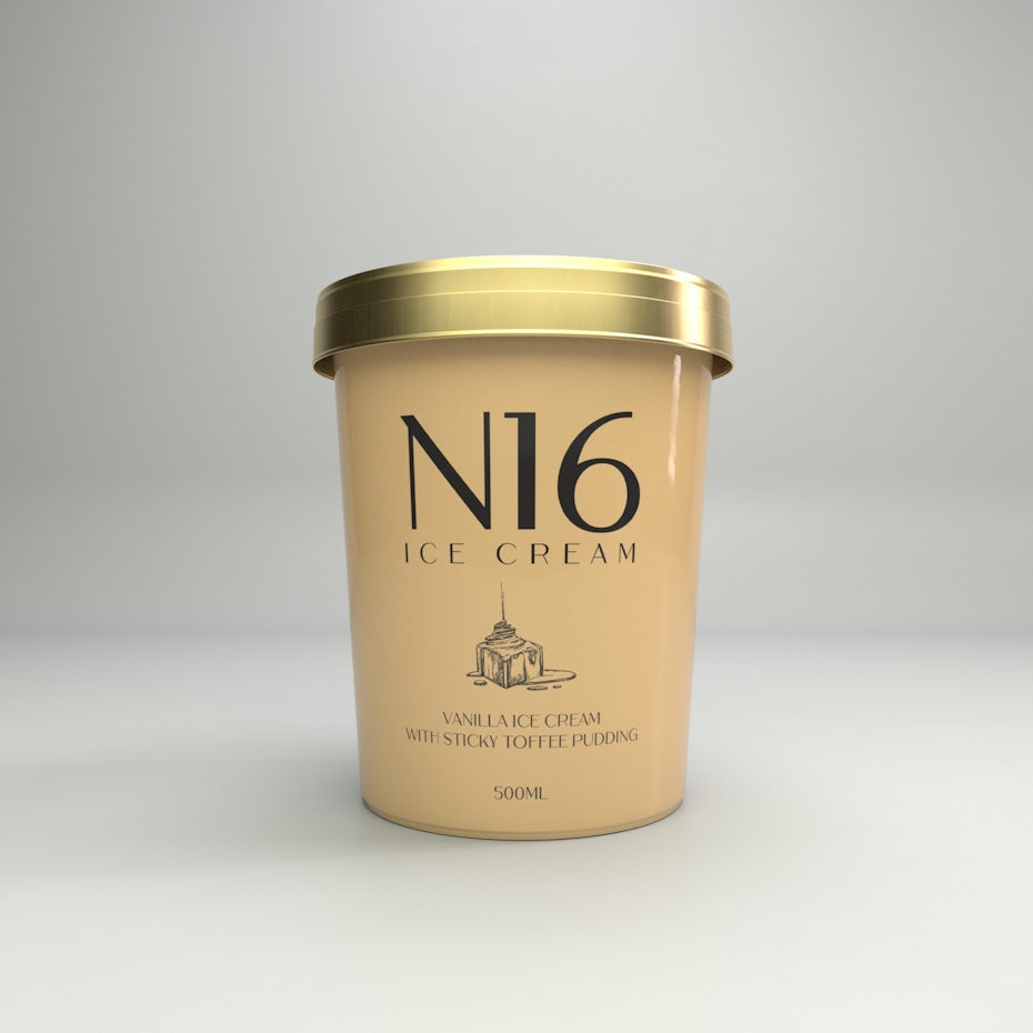 Conical Ice Cream Packaging : ice cream container design