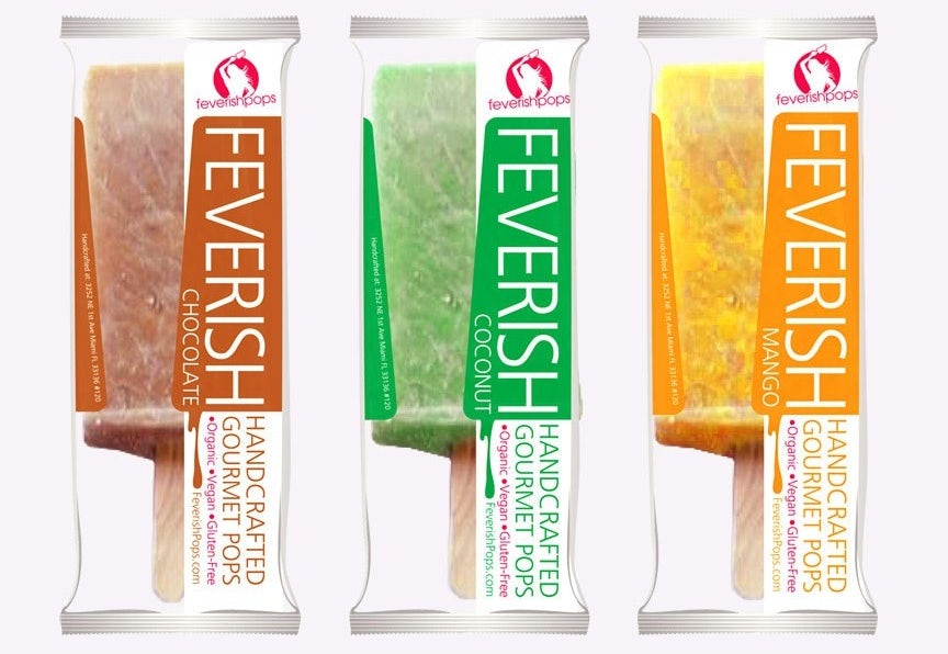 Feverish Pops ice cream packaging design