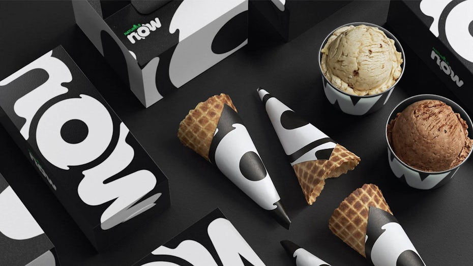 Now by Naturals ice cream packaging design