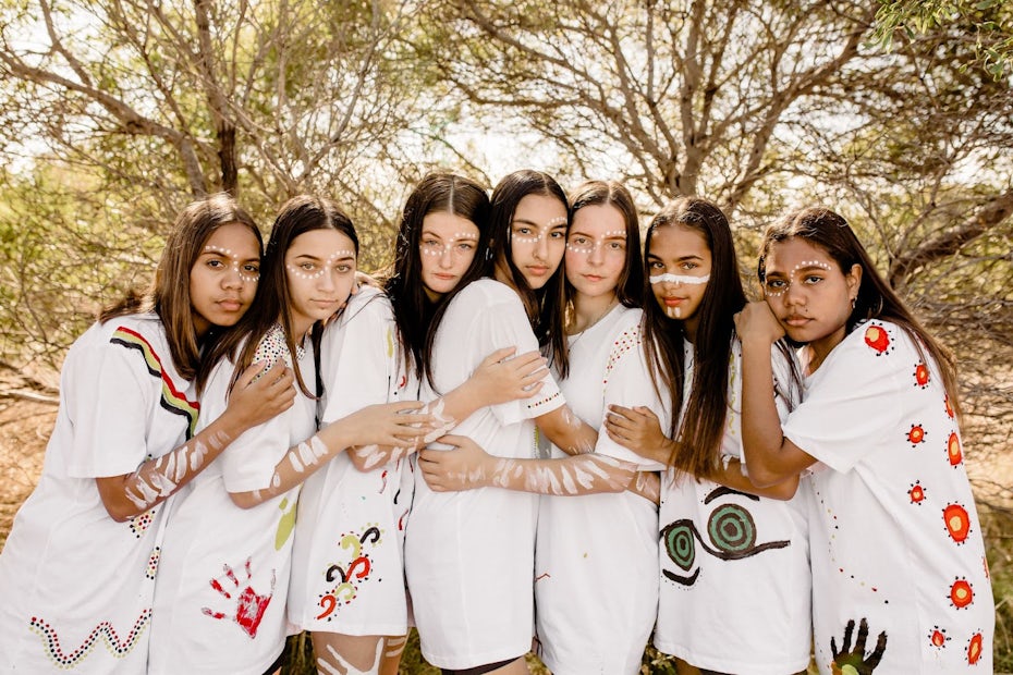 group of girls standing together