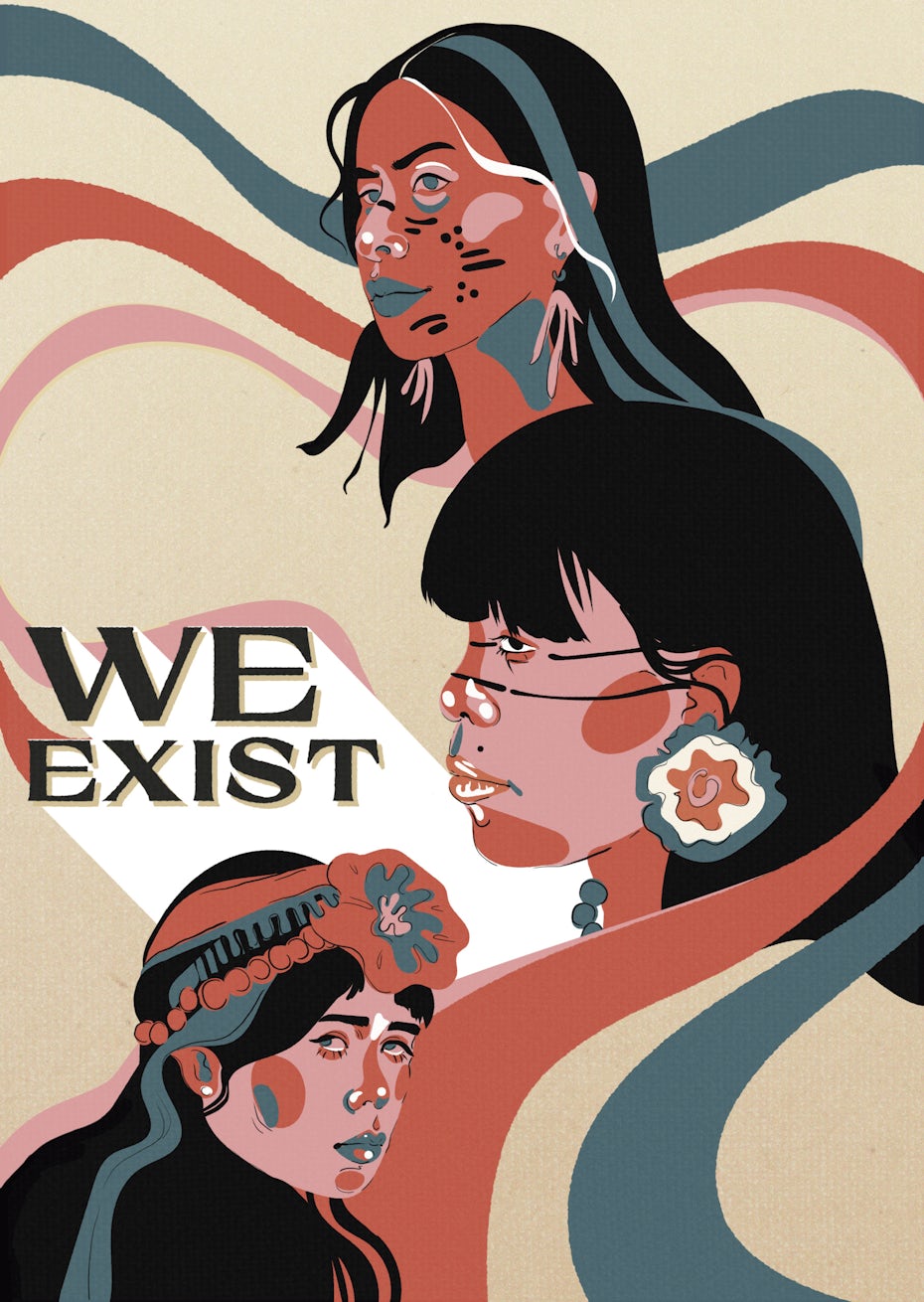 Poster indigène We Exist du Pérou