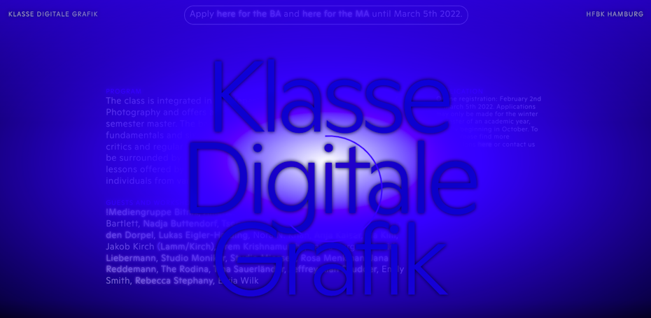 Anti-design website for a graphic design class signup page