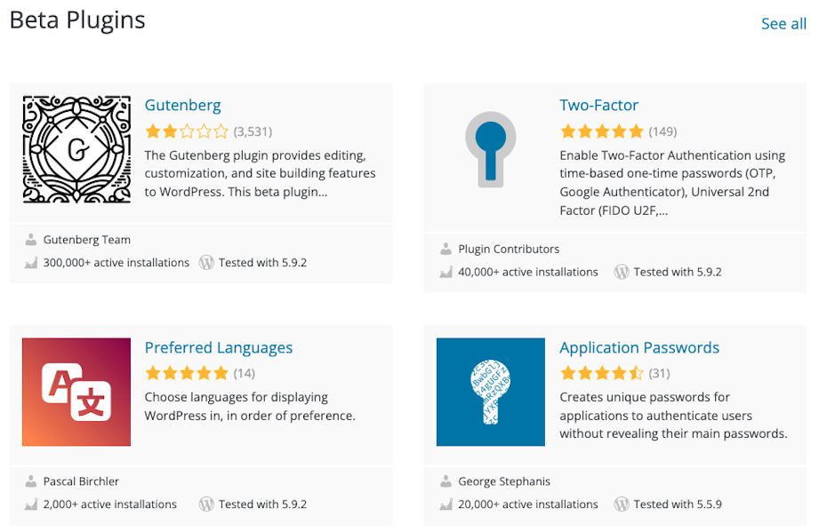 WordPress plugins
