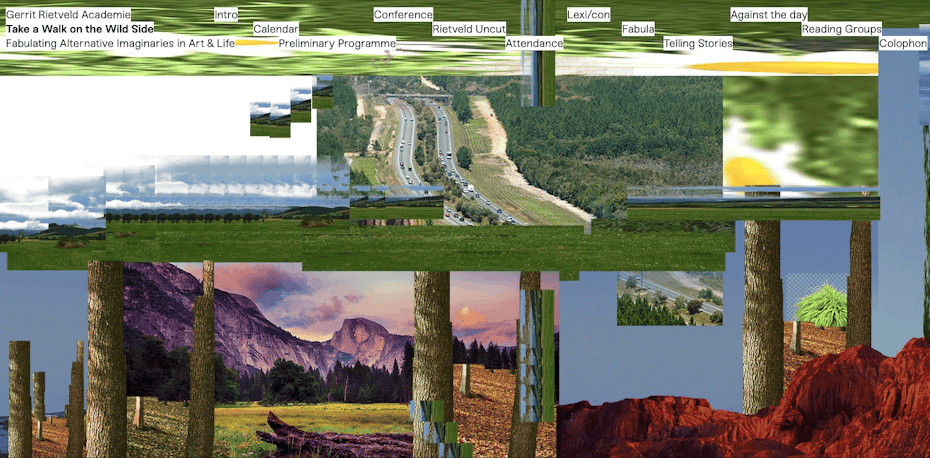 Animation showing anti-design website navigation