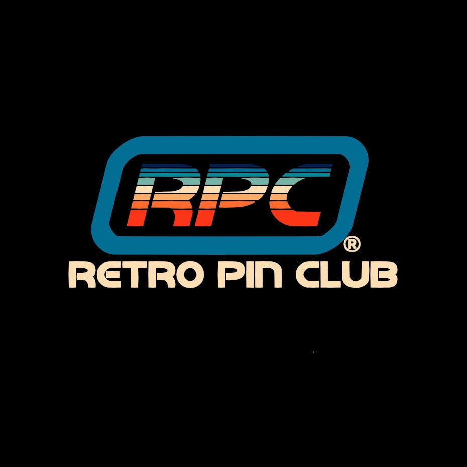 rainbow-colored blocky text logo on black background