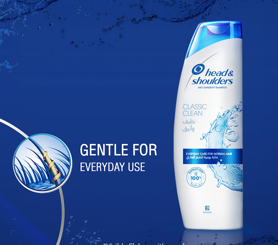 A Head & Shoulders shampoo advert