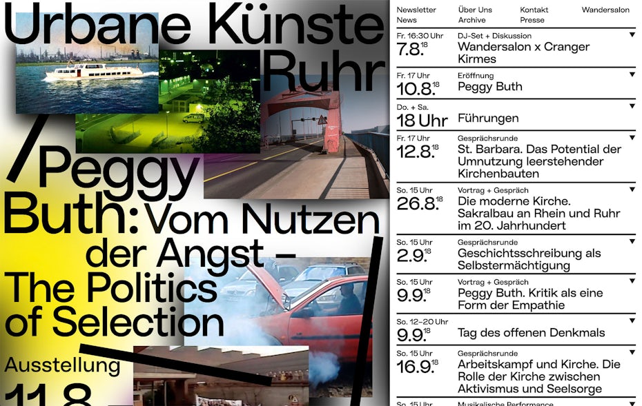 Anti-design website for a news stream