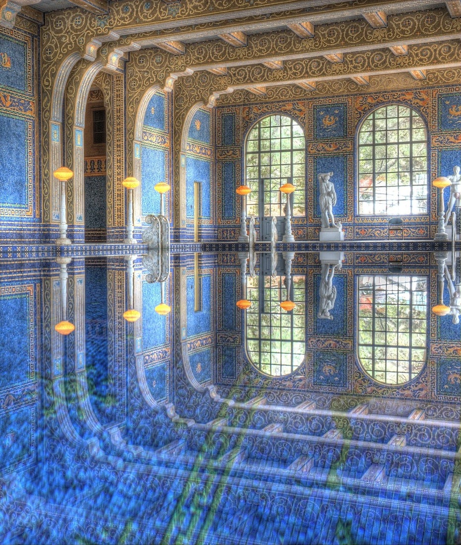 Photo of the Roman pool in Hearst Castle