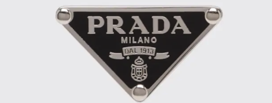 prada triangle logo
