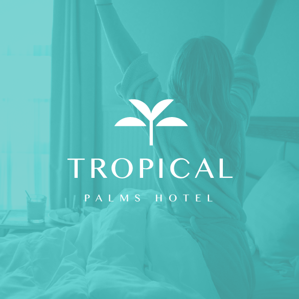 Logo design for a tropical hotel brand