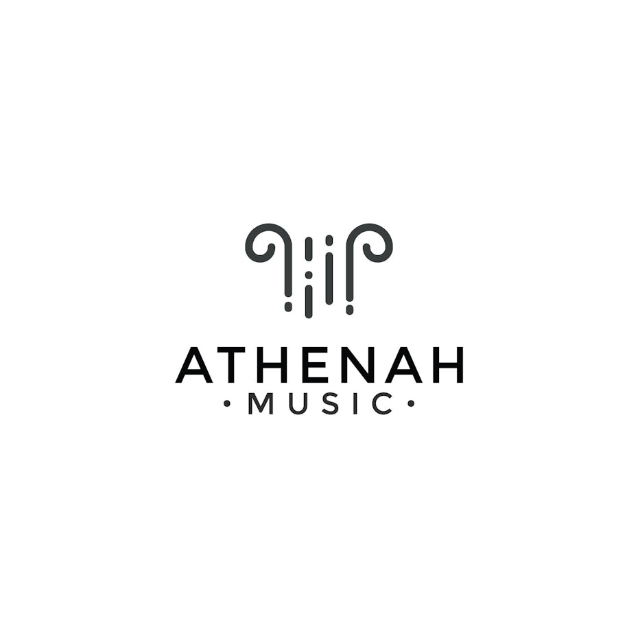 Abstract symbol logo design for Greek music