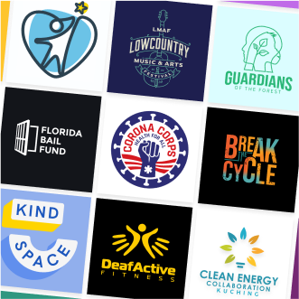 Collage of logos funded through 99nonprofits