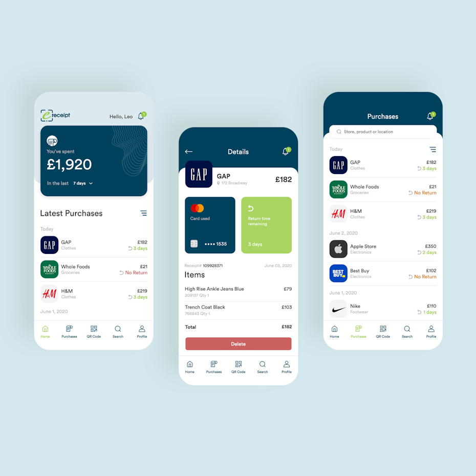 electronic receipt app