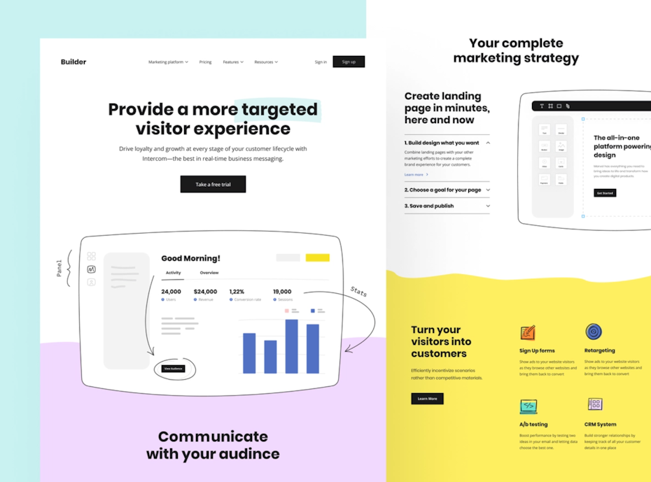 a website helping brands design their marketing plan