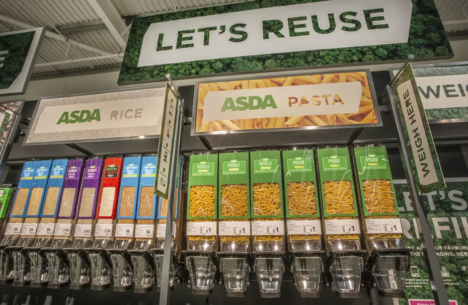 Asda refilling stations for pasta and rice