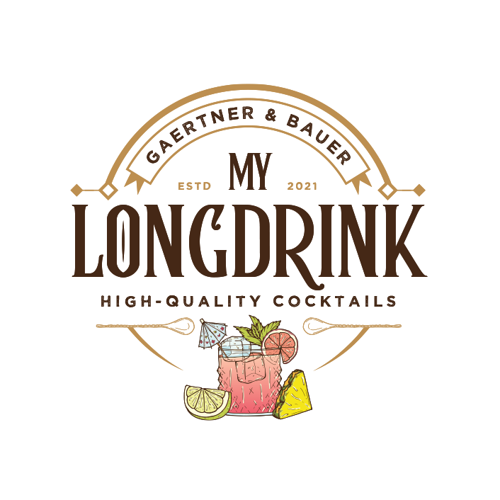 Vintage style emblem logo for a cocktail bar