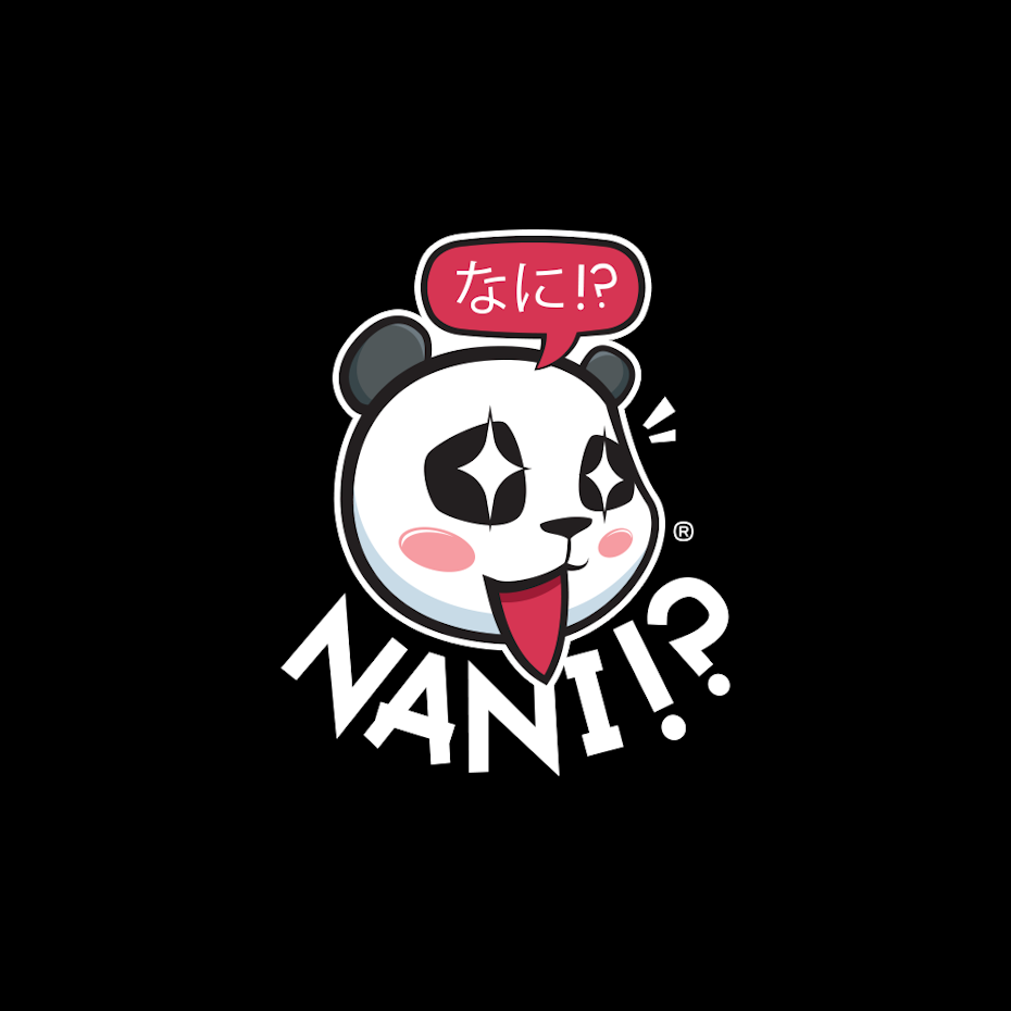 Panda character mascot logo design for a Japanese retail brand
