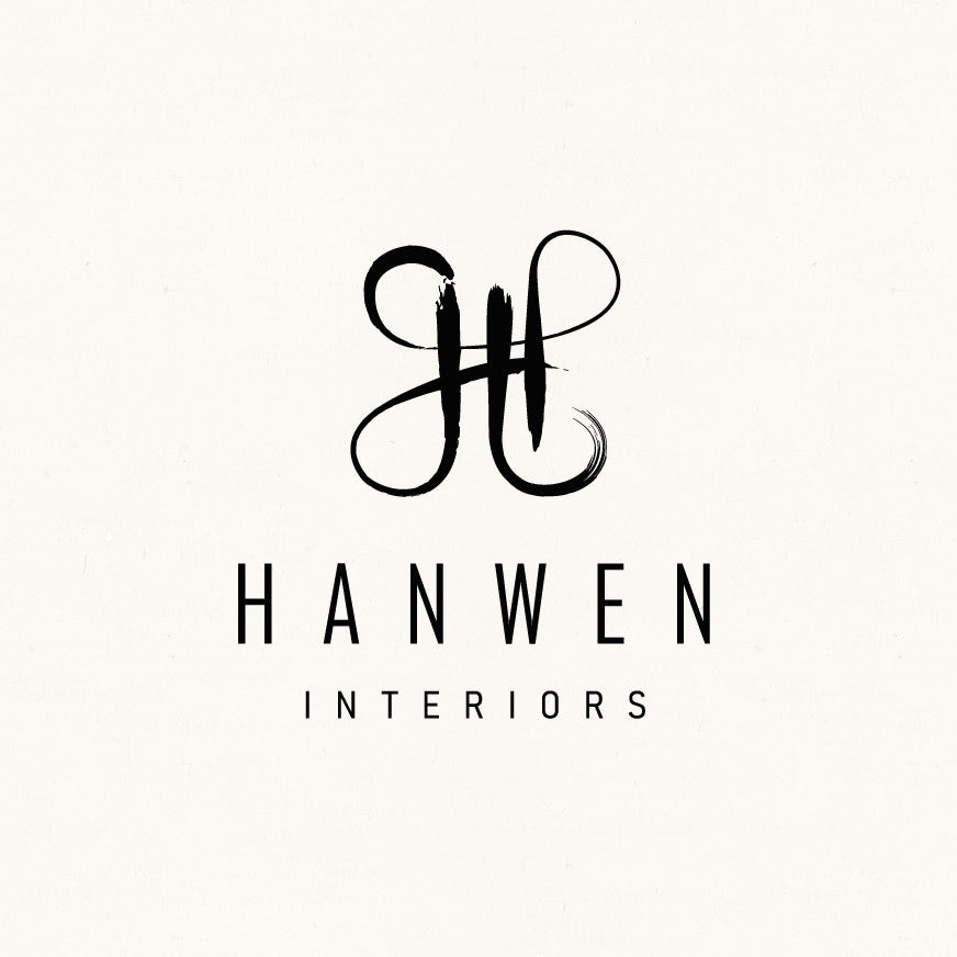 Monogram initials logo for an interior design brand