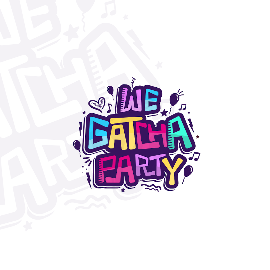 Wordmark lettering logo design for a party supply brand