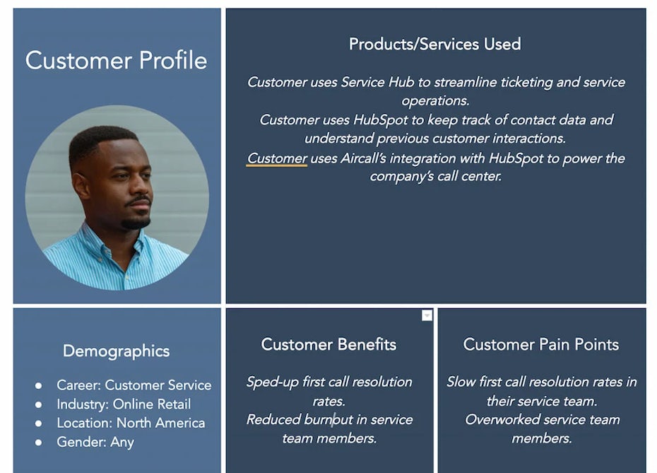 Example ideal client profile