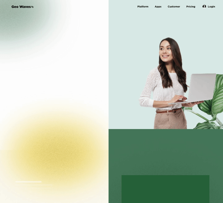 Types of website layout examples: Geo Waves