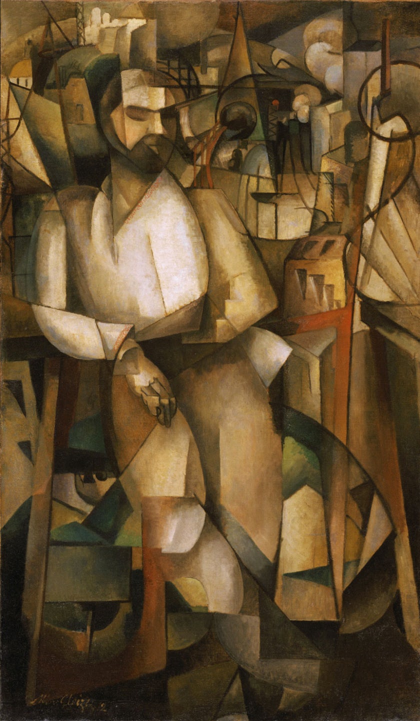 Cubist painting “L'Homme au Balcon” by Albert Gleizes