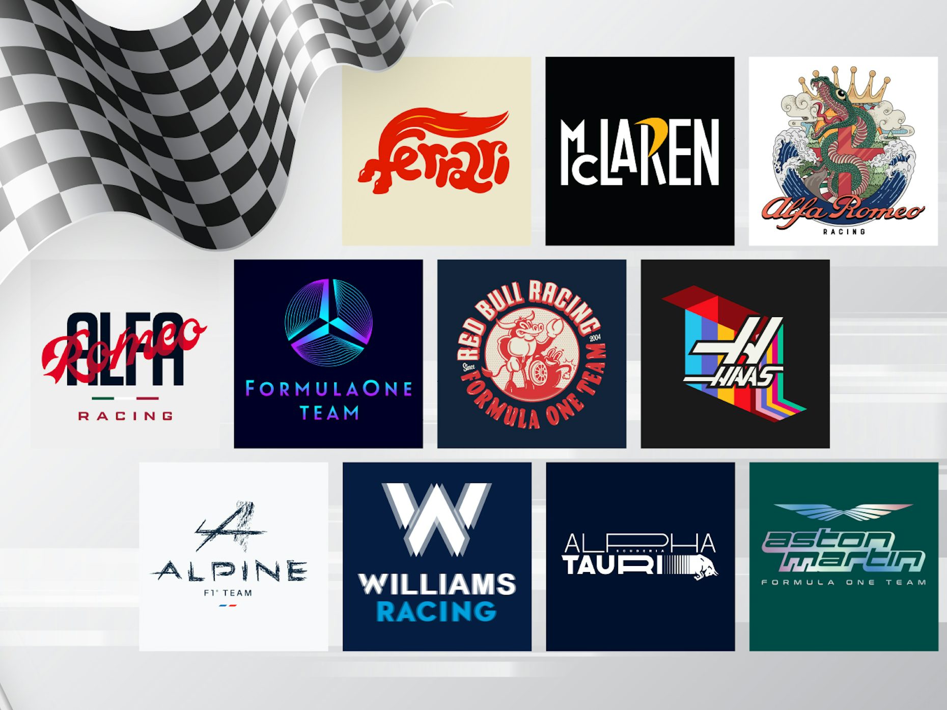 All F1 Team Logos