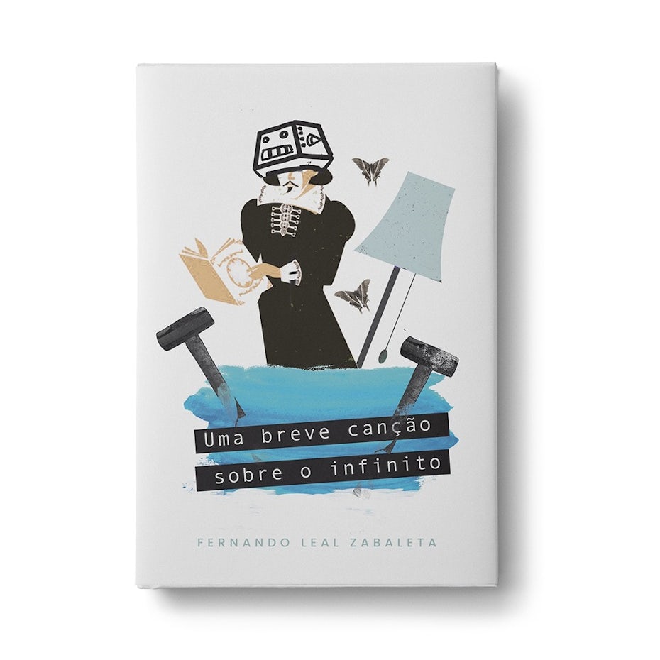 Postmodern book cover collage design