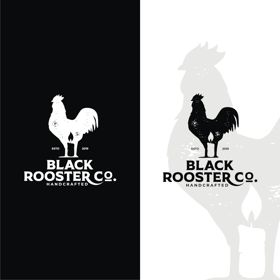 Black Rooster Co. logo design