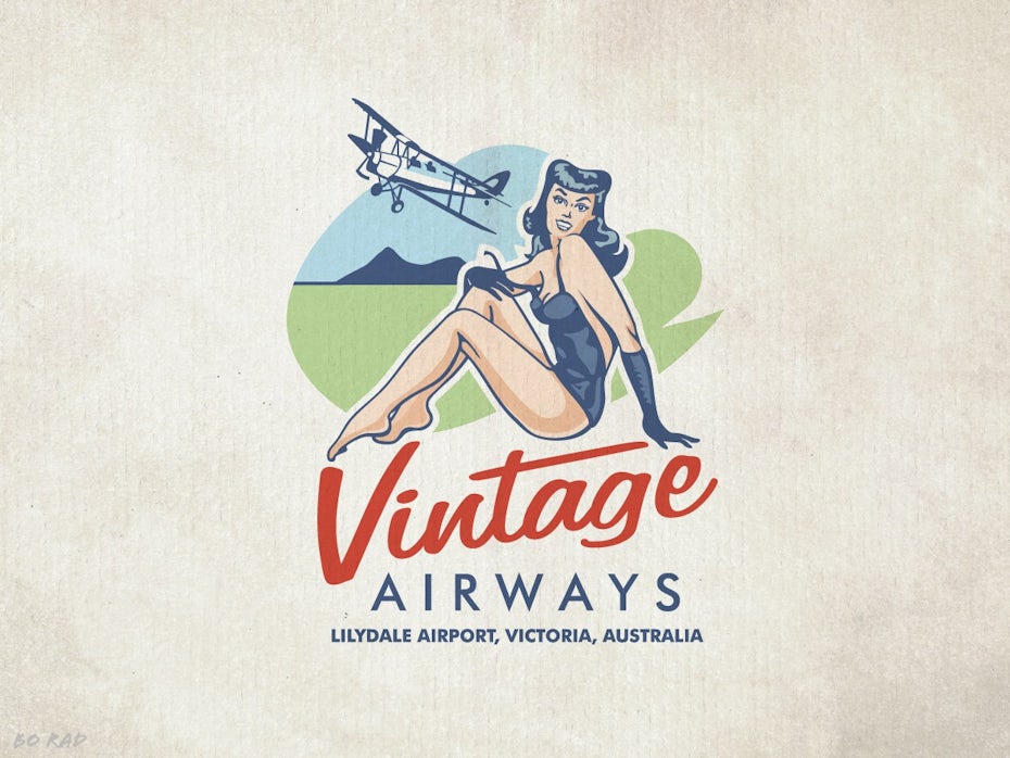 Vintage Airways logo design
