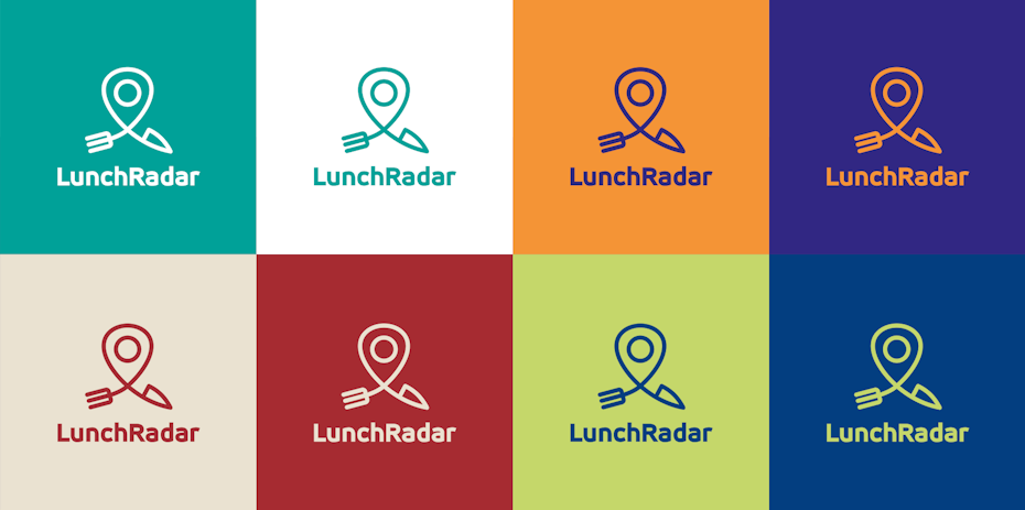 Logo design in multiple colors for food brand
