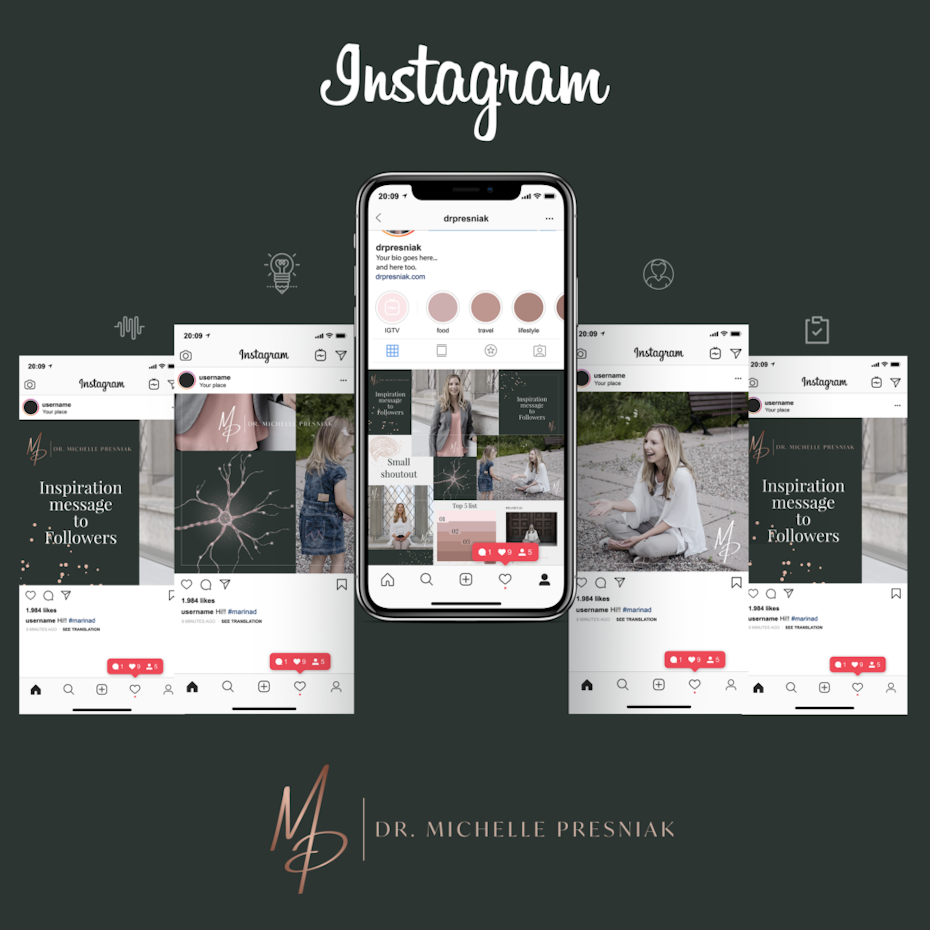branded Instagram pages