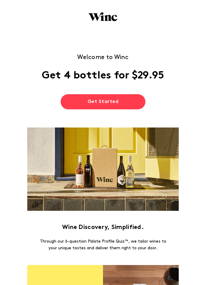 Email newlsetter by Winc