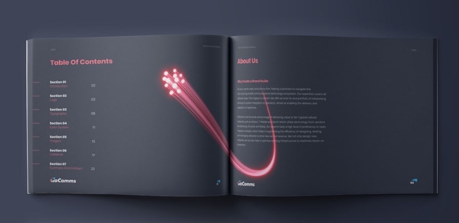  black and neon pink brand identity guidebook