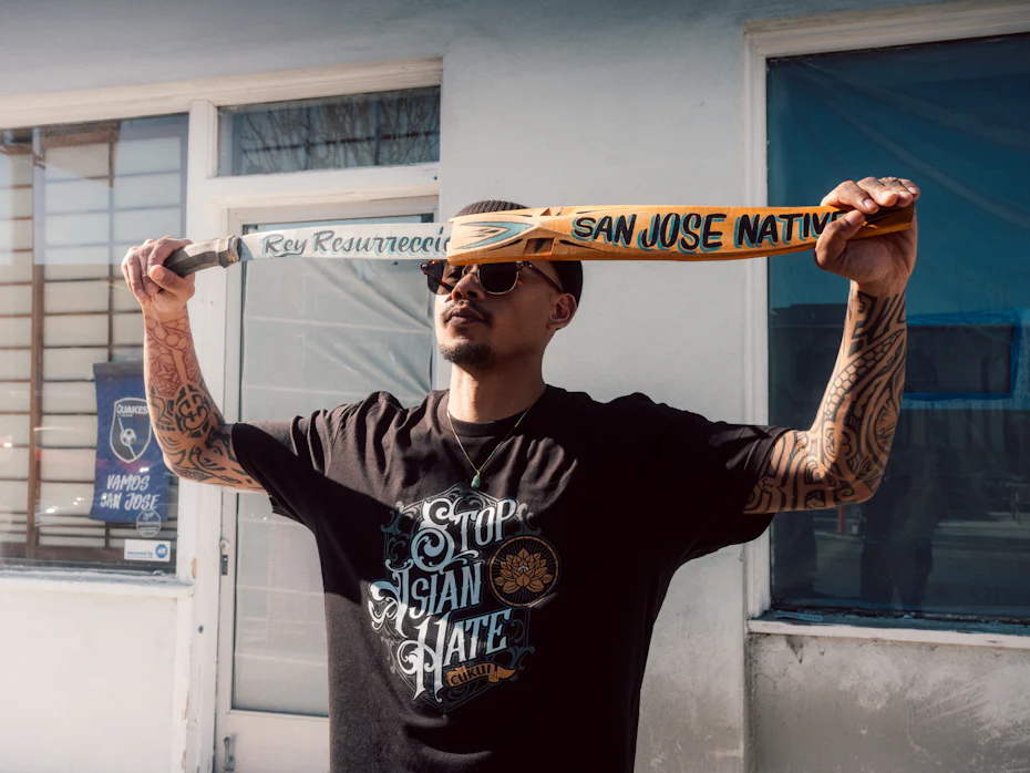 A promotional photo of Cukui’s “Stop Asian Hate” t-shirt design