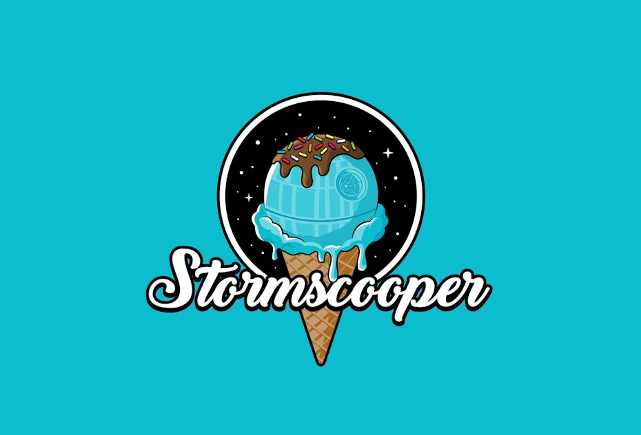 Create your own logo: logo for Star Wars-themed ice cream shop