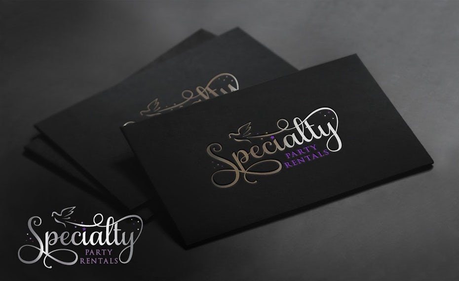 Create your own logo: example of typography in logo for Specialty Party Rentals