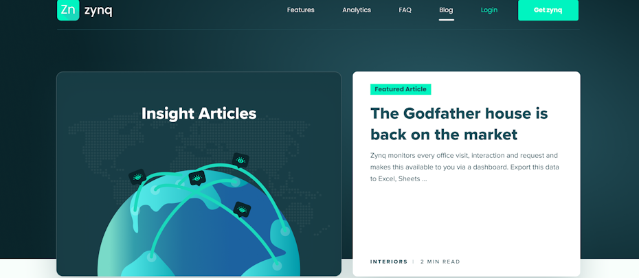 Website design for a blogging platform