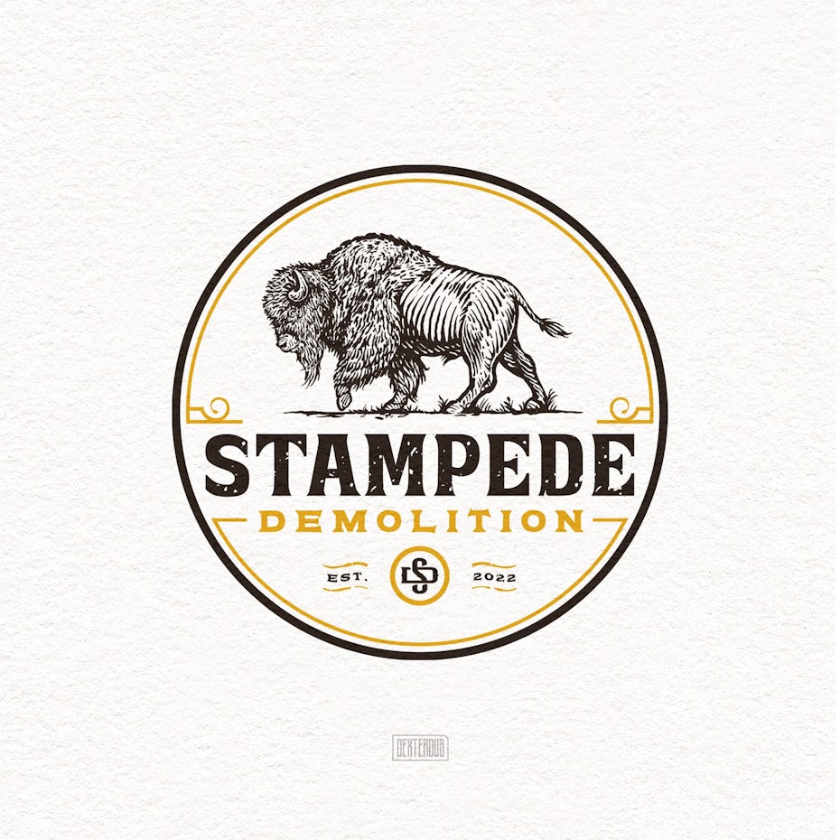 logo vs.  branding: Stampede Demolition logo
