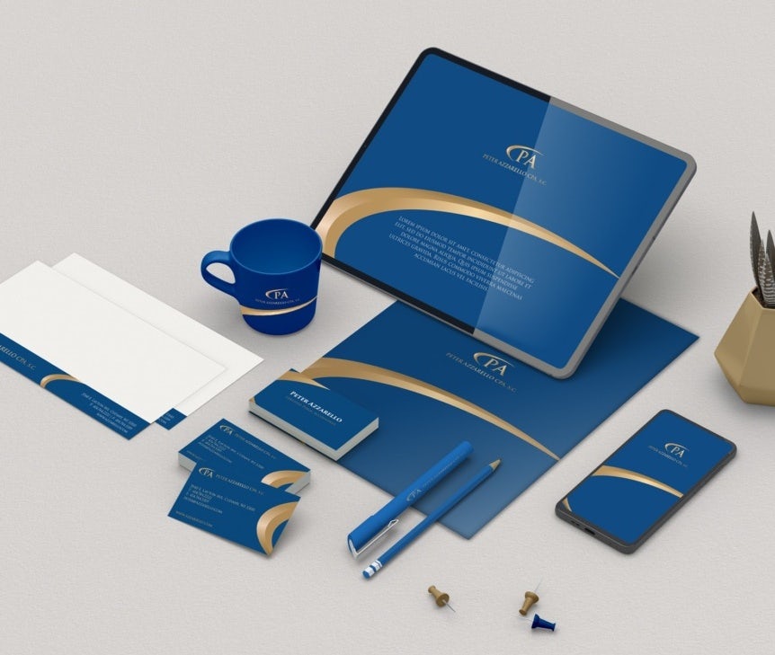 logo vs. branding: sample corporate identity pack