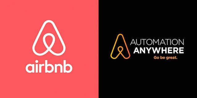 Airbnb and Automation Anywhere logos